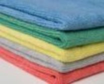 brightly colored microfiber cloths